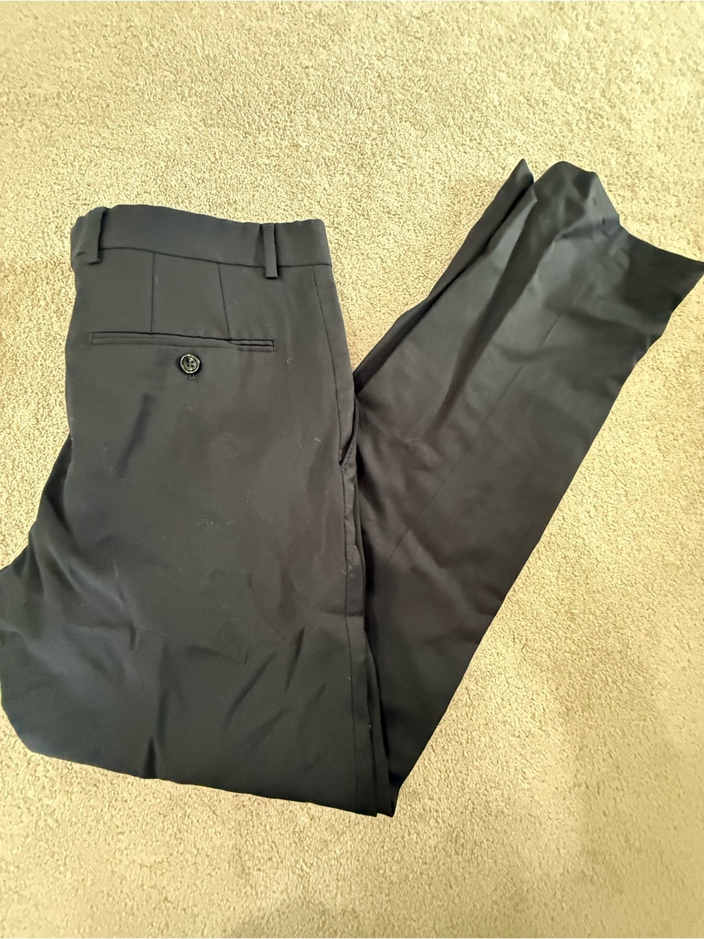 Zara Men's Black Dress Trousers - Slim Tailored